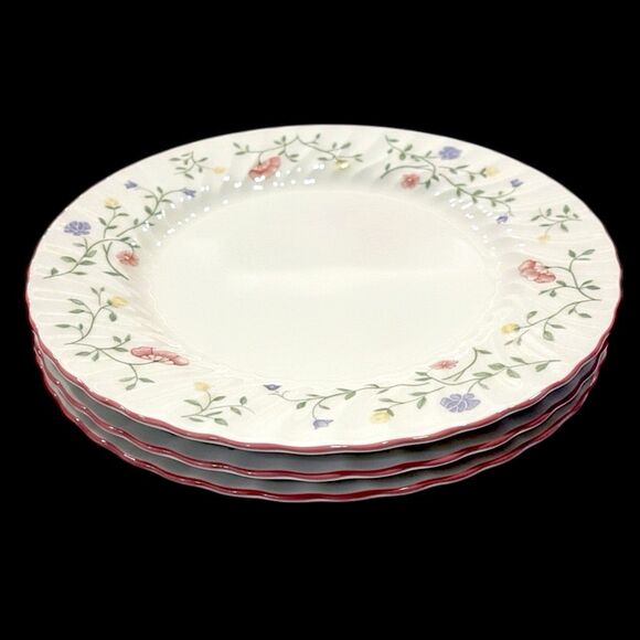 Set of 3 Johnson Brothers Summer Chintz Dinner Plates Flowers Pastels 10.5" - Picture 3 of 16